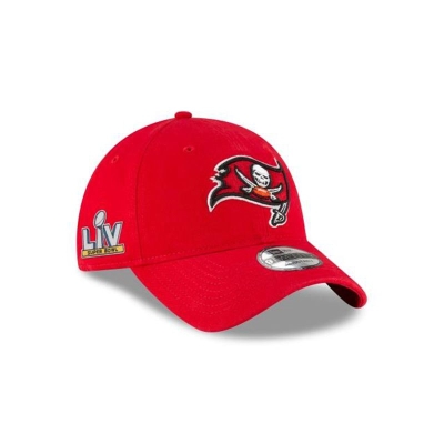 Blue Tampa Bay Buccaneers Hat - New Era NFL Super Bowl LV Side Patch 9TWENTY Adjustable Caps USA6385401